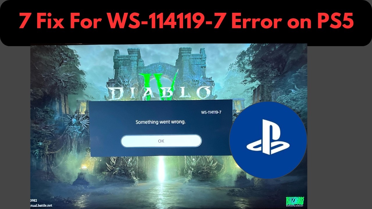 How to Fix PlayStation Error WS-114119-7 on PS5 & PS4